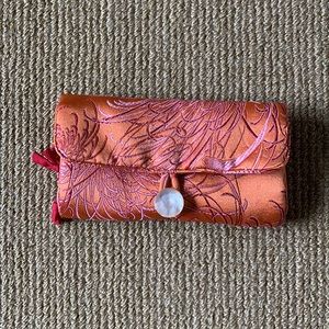 Silk travel jewelry roll